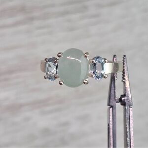 Vintage Avon Jade 925 ring